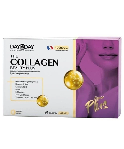 Day2Day The Collagen Beauty Plus Takviye Edici Gıda 40 ml x 30 Adet 10000Mg Mango Aromalı ürün görseli 1