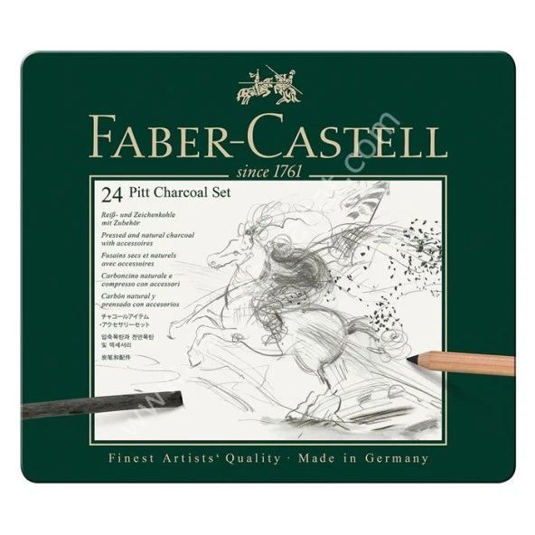 Faber Castell Pitt Karakalem-Kömür Set 24 Parça ürün görseli 1