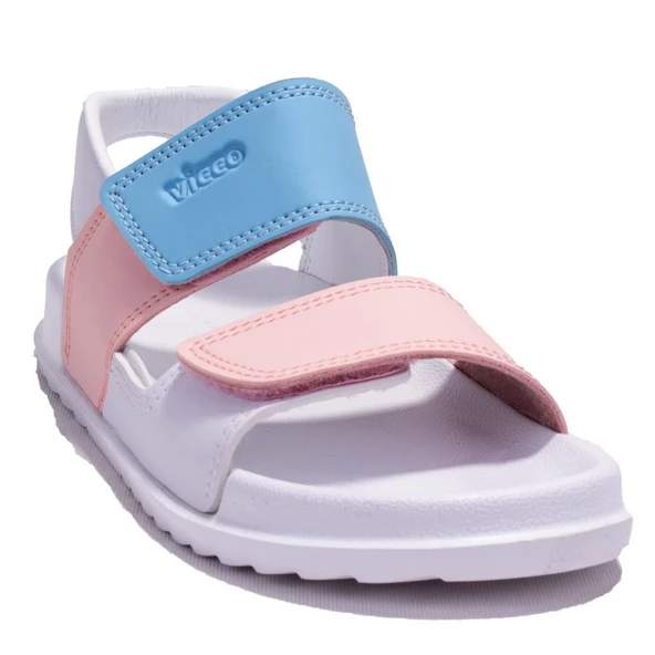 Vicco Krixi 321F23Y252 Beyaz Pembe Ortopedik Günlük Kız Çocuk Spor Sandalet ürün görseli 1