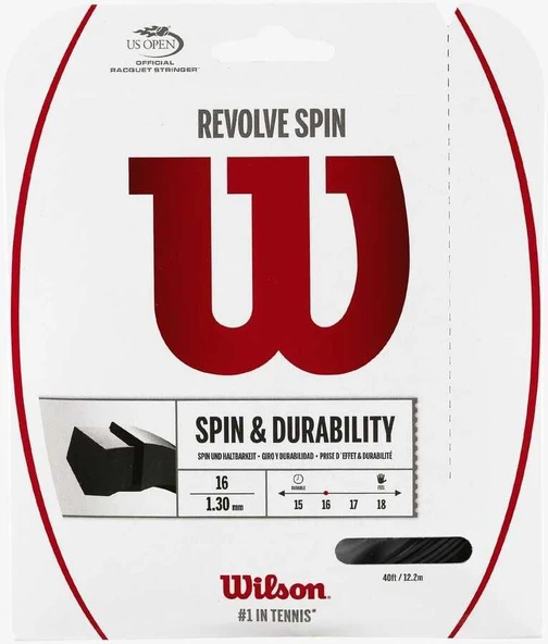 Wilson Revolve Spin 16/1.30 Siyah Tekli Kordaj WRZ957000 ürün görseli 1