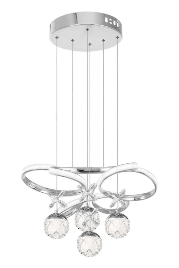 Eray Aydınlatma 9225-40 Kr 4 Toplu Krom Led Avize ürün görseli 1