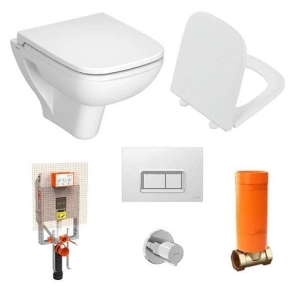 VitrA S20 Square Asma Klozet 48cm + S20 Klozet Kapağı + VitrA Gömme Rezervuar Set ürün görseli 1