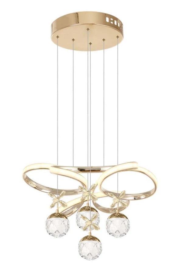 Eray Aydınlatma 9225-40 SR 4 Toplu Gold Led Avize ürün görseli 1