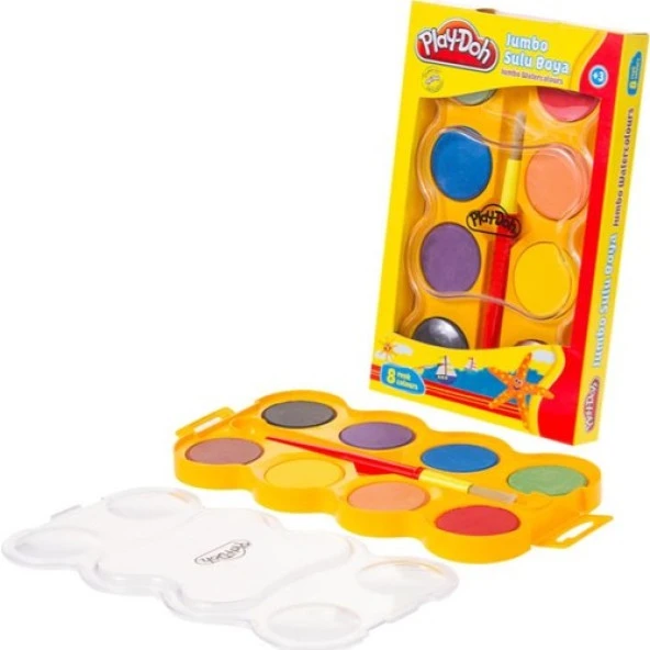Play Doh Jumbo Sulu Boya 40 mm 8 Renk ürün görseli 1