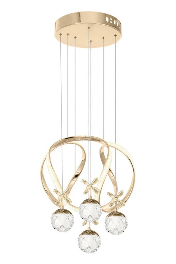 Eray Aydınlatma 1625-40 Sr 4 Toplu Gold Led Avize ürün görseli 1