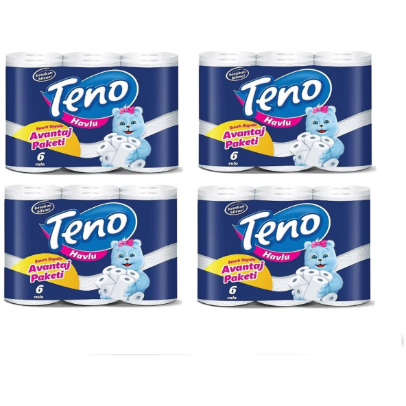 Teno 6'lı Kağıt Havlu X 4 Paket ürün görseli 1