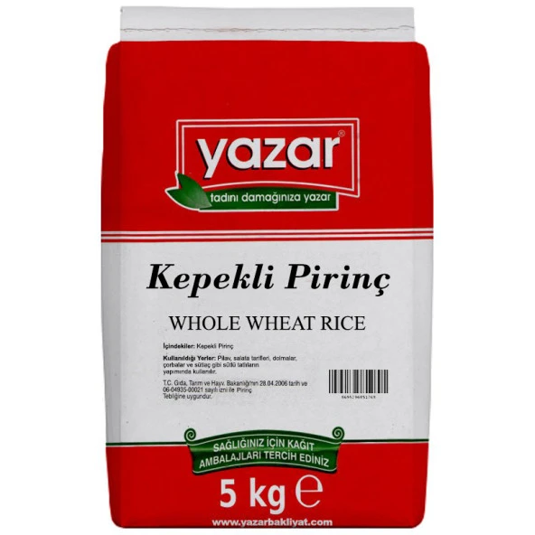 Yazar Kepekli Pirinç (Organık) 5 Kg ürün görseli 1