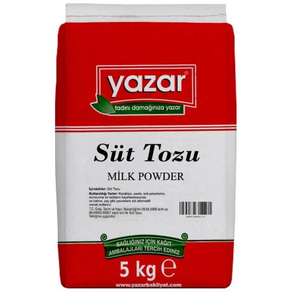 Yazar Süt Tozu (İÇİLEBİLİR)  5 Kg ürün görseli 1