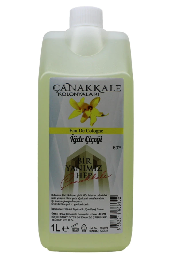 İğde Çiçeği Kolonyası -1 Litre -(BİDON) Korumalı Kapak - Yeni Model ürün görseli 1