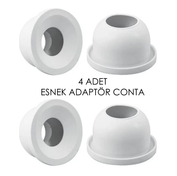 4 ADET ESNEK ADAPTÖR CONTA KOKU VE SIZMA ÖNLEYİCİ ürün görseli 1