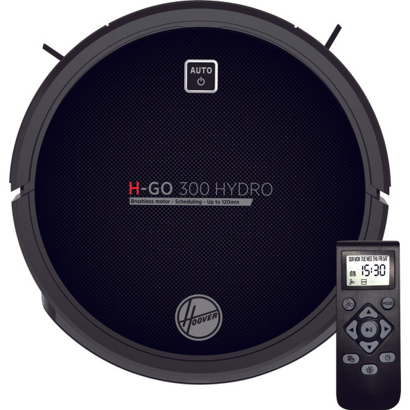 Hoover H-GO 300 HYDRO 2si 1 Arada Akıllı Robot Süpürge ve Paspas Siyah ürün görseli 1