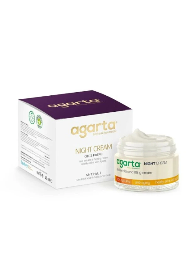 Agarta Doğal Yaşlanma Karşıtı Anti- Aging Gece Bakım Kremi 50 Ml 8699943340421 ürün görseli 1