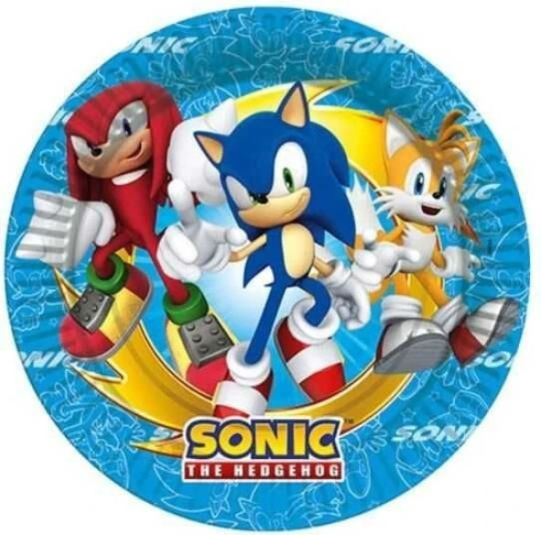 SÜPER SONIC8 TABAK PARTİ EĞLENCE DOĞUM GÜNÜ MLZ. SONİK 23CM ürün görseli 1