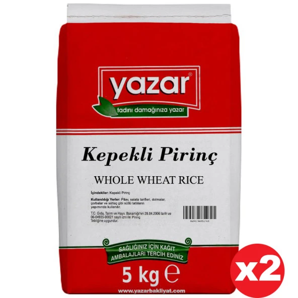 Yazar Kepekli Pirinç (Organık) 5 Kg x 2 Paket ürün görseli 1