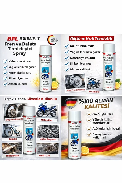 BAUWELT Fren ve Balata Temizleyici 500ml (Made in Germany) ürün görseli 1