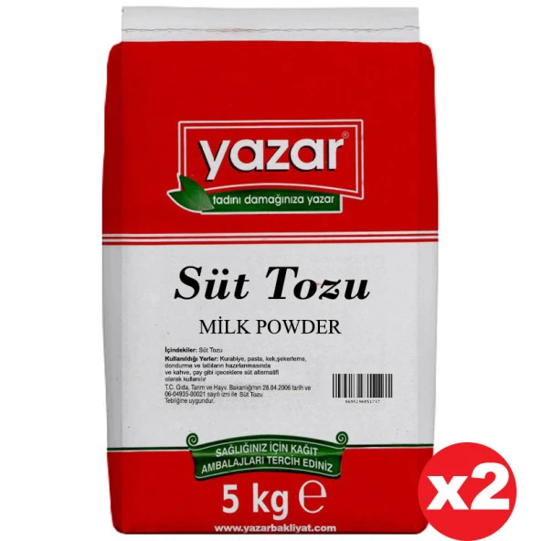 Yazar Süt Tozu (İÇİLEBİLİR) 5 Kg x 2 Paket ürün görseli 1