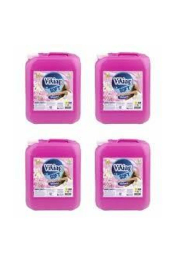 VİKİNG Soft Gül Zambak Yumuşatıcı 5 Lt 4 Adet ürün görseli 1