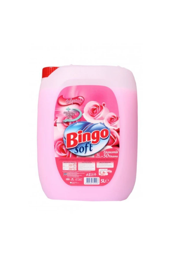 BİNGO Soft Gülpembe Yumuşatıcı 4'Lü Koli 5Lt ürün görseli 1