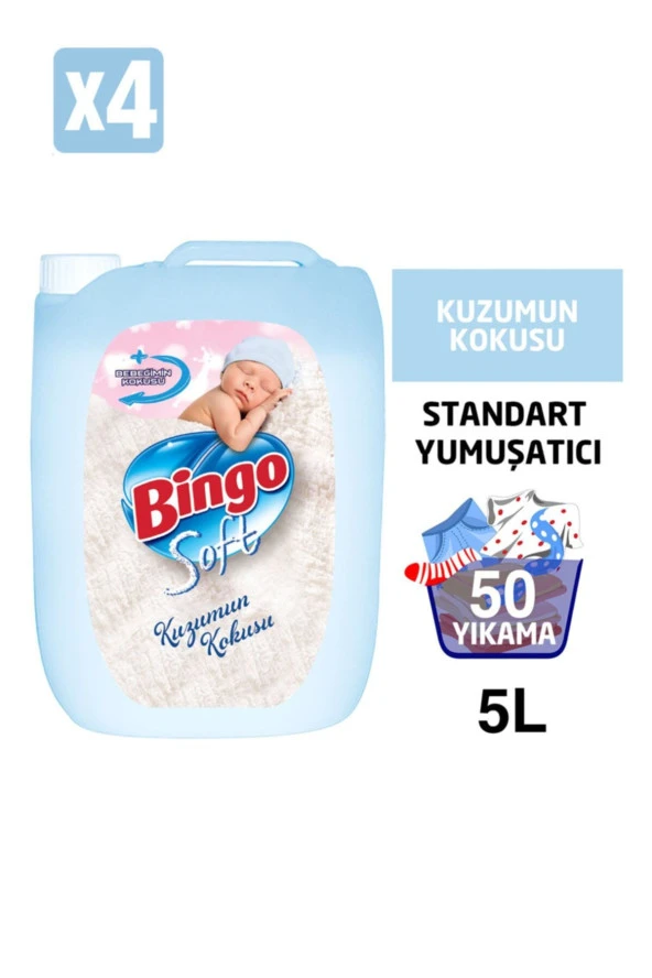 BİNGO Soft 5Lt Kuzumun Kokusu 4 Adet ürün görseli 1