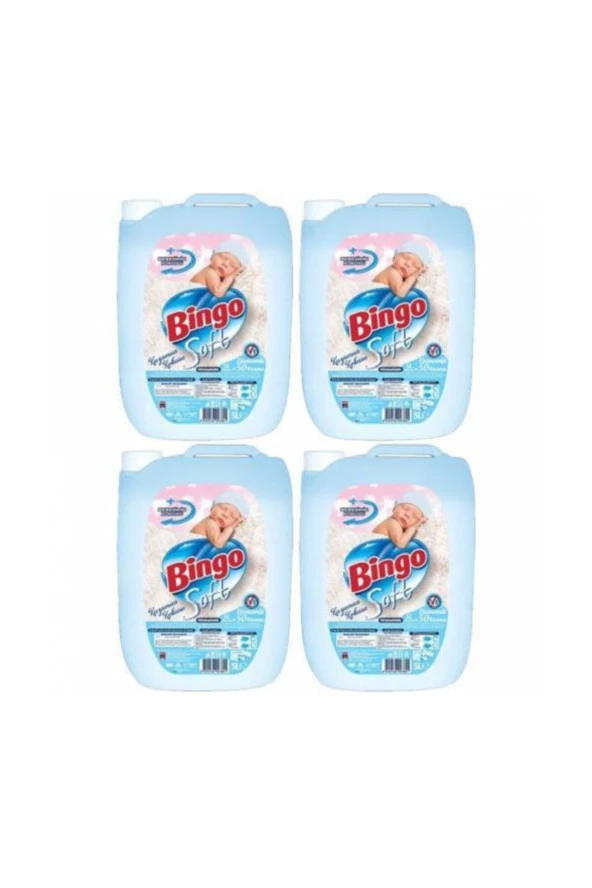 BİNGO Soft Çamaşır Yumuşatıcı Kuzumun Kokusu 5 Litre 4 Adet ürün görseli 1