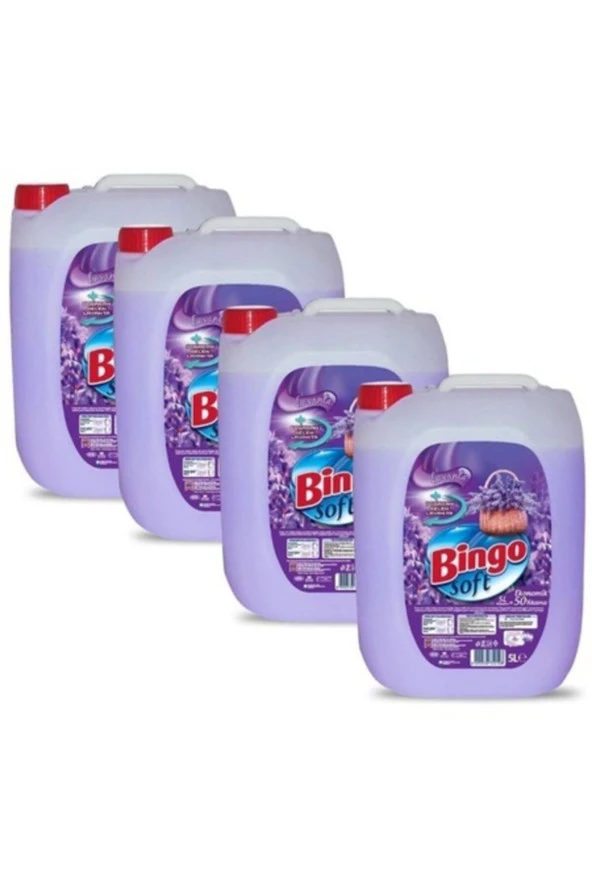 BİNGO Soft Yumuşatıcı Lavanta 5 Litre Ekonomi Paketi 4'Lü ürün görseli 1