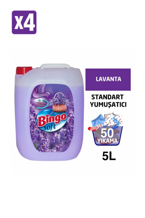 BİNGO Soft 5Lt Lavanta 4 Adet ürün görseli 1