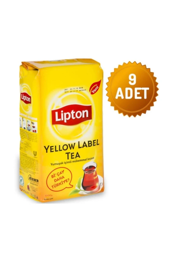 LİPTON Yellow Label Dökme Çay 1000 Gr X 9 Paket = 9 Kg 86906390003152 ürün görseli 1