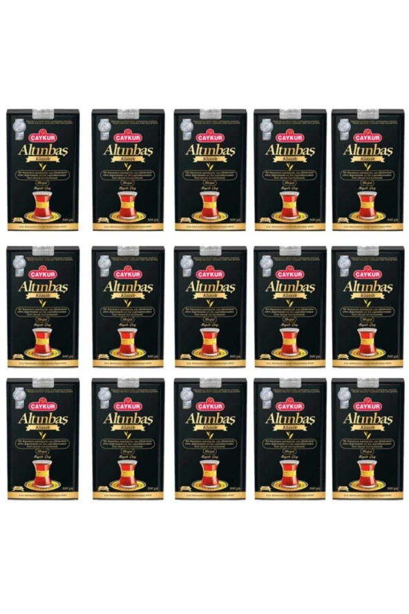 ÇAYKUR Altınbaş Klasik Doğal Siyah Dökme Çay 15 X 500 Gr ürün görseli 1