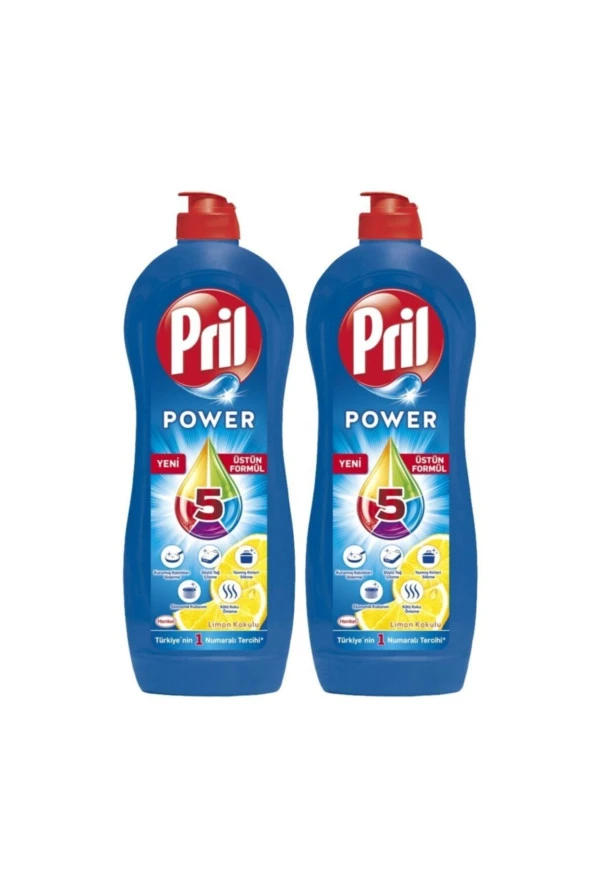 PRİL Power 5 Etki Limon Kokulu Bulaşık Deterjanı 2 X 675 G ürün görseli 1