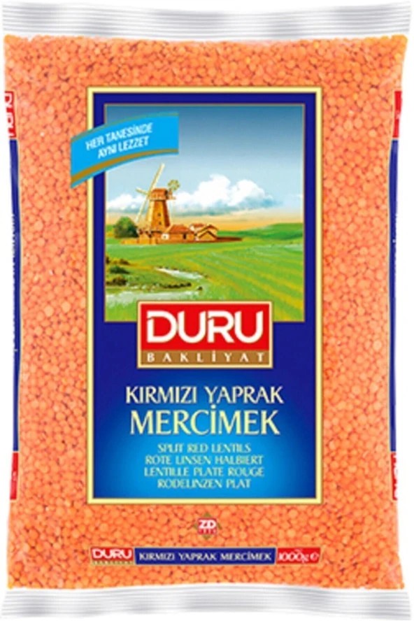 DURU BAKLİYAT Duru Kırmızı Yaprak Mercimek 1 Kg ürün görseli 1