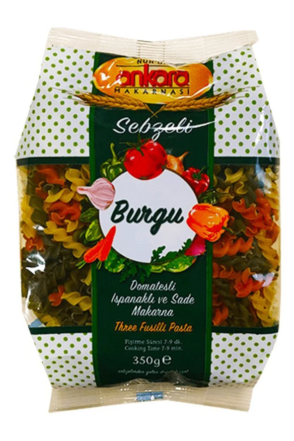 NUHUN ANKARA MAKARNASI Nuhun Ankara Makarna Burgu Sebzeli 350 G ürün görseli 1