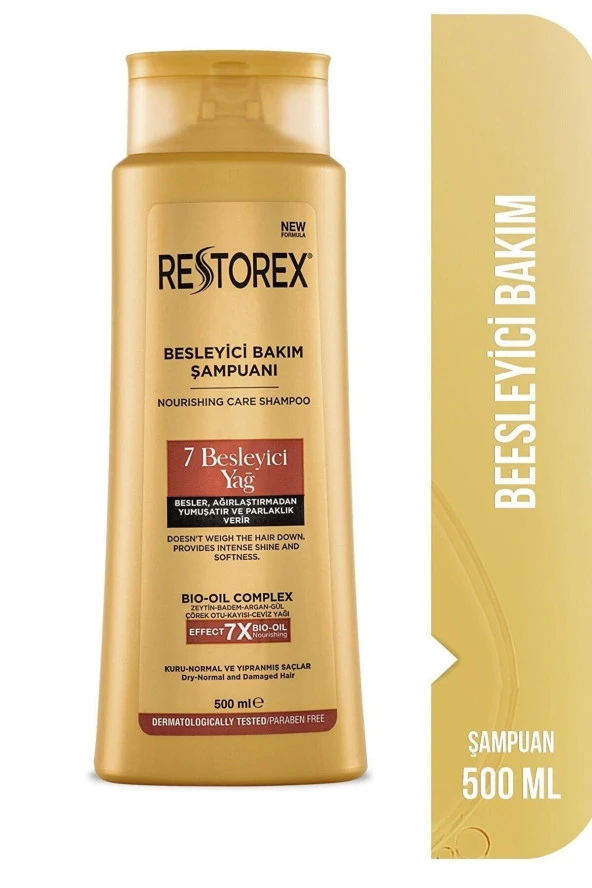 RESTOREX Bakım Şampuanı 7 Besleyici Yağ 500 Ml 5 Adet ürün görseli 1