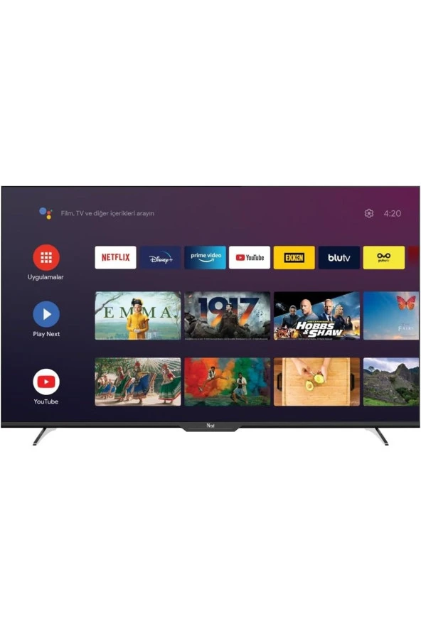 YE-55GFSG7 55" 139 Ekran Uydu Alıcılı 4K Ultra HD Google Android Smart LED TV ürün görseli 1