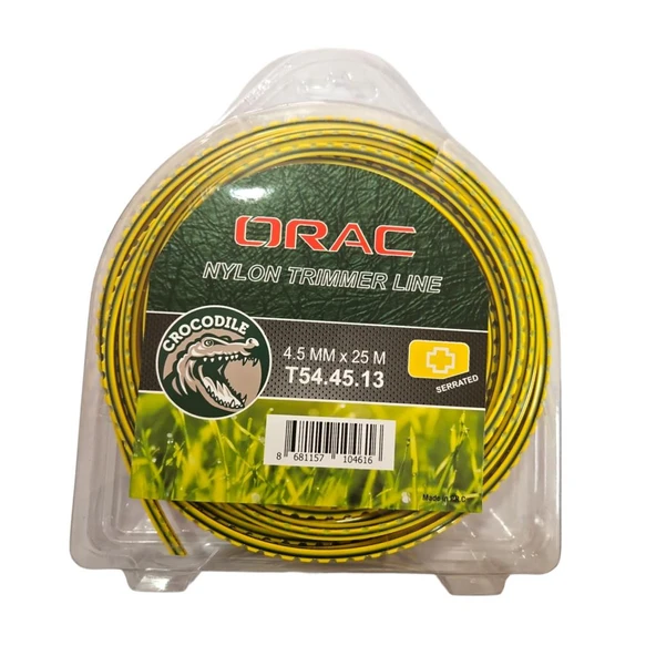 Orac 4,50 mm 25 mt. Dişli Tırtıklı Sarı Tırpan Misinası ürün görseli 1