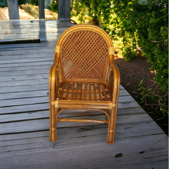 Bambu Orta Boy Romano Sandalye-Medium - Resim 2
