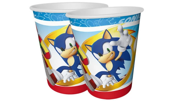 SÜPER SONIC BOOM 8 AD PLASTİK KARTON BARDAK OYUN EĞLENCE PARTİ MALZEMELERİ OYUNCAK ürün görseli 1