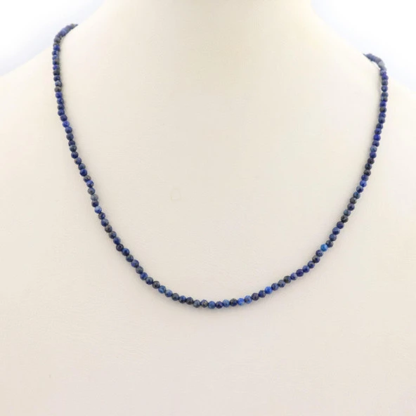 Pigado Fasetalı Lapis Lazuli Taşlı Kolye ürün görseli 1