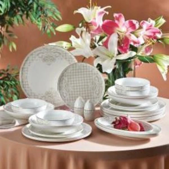 NEVA BERRY ELEGANS 28 PARÇA 6 KİŞİLİK YEMEK TAKIMI ürün görseli 1