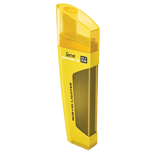Serve Double Fosforlu Kalem + Kalem Ucu 2B 0.7 mm Sarı ürün görseli 1