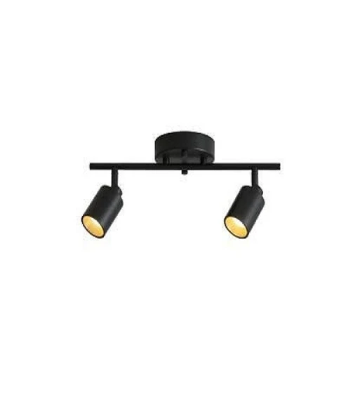 Rsylight Retro Metal Siyah 2 Li 180 Derece Hareketli Led Spot Avize Günışığı Ampullü ürün görseli 1