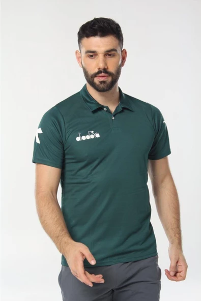 Diadora Nacce Koyu Yeşil Polo Yakalı T-Shirt  -  1TSR06-KoyuYeşil ürün görseli 1