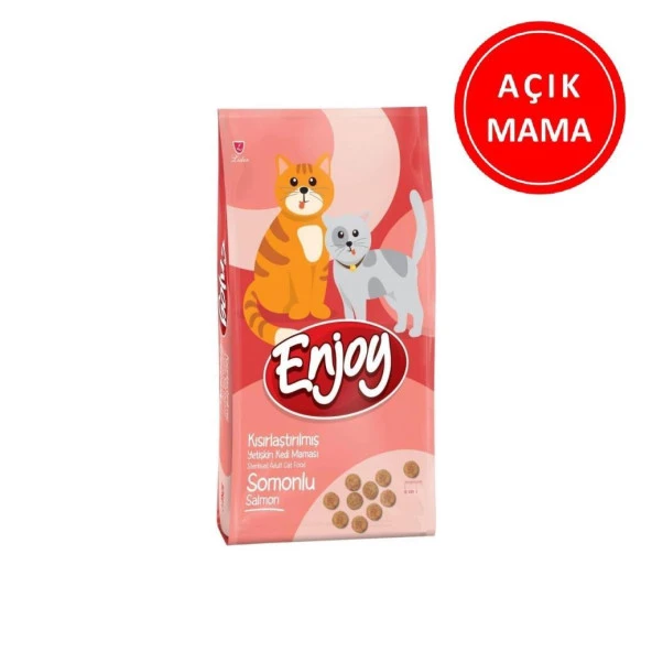 Enjoy Somonlu Kısırlaştırılmış Kedi Maması 1 Kg AÇIK ürün görseli 1