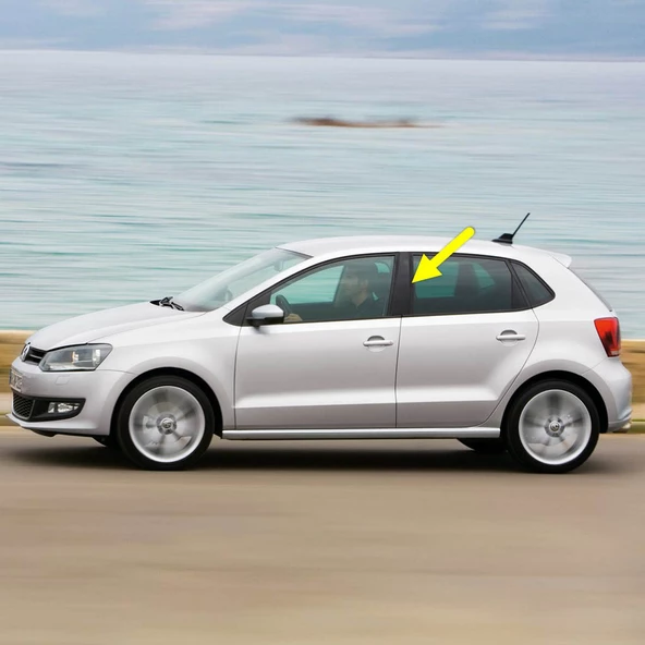 VW Polo 2010-2014 Sol Kapı Orta B Direği Kaplaması Siyah 6R4853289A ürün görseli 1