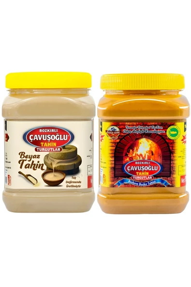 Bozkırlı Çavuşoğlu Kepeksiz Tahin Tanışma Seti (Odun Ateşinde Çifte Kavrulmuş 930g + Tek Kavrulmuş Beyaz Tahin 930g) ürün görseli 1