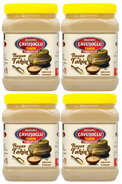Bozkırlı Çavuşoğlu Tek Kavrulmuş Beyaz Bozkır Tahini 930g x 4 (Taze Çekim) ürün görseli 1