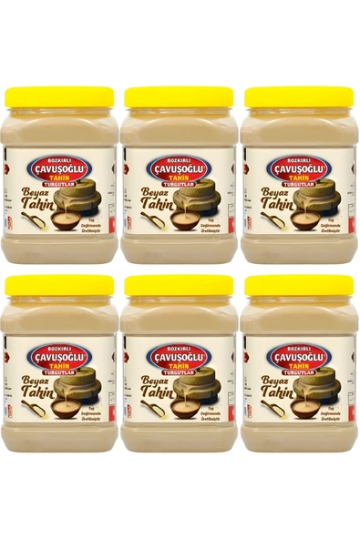 Bozkırlı Çavuşoğlu Tek Kavrulmuş Beyaz Bozkır Tahini 930g x 6 (Taze Çekim) ürün görseli 1