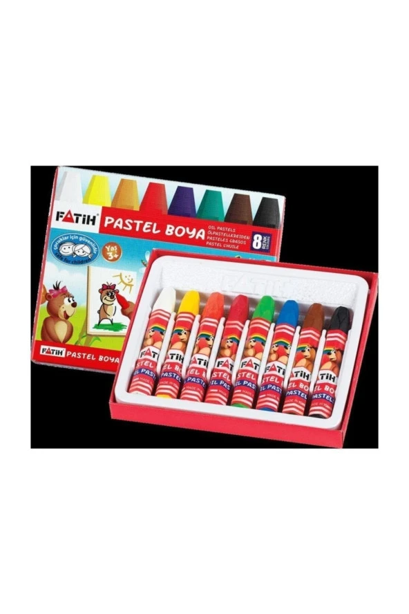 Pastel Boya 8 Renk King Size ürün görseli 1