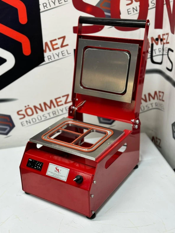 Sönmez Manuel Kase Kapatma 3 Gözlu Tabak Kapatma Makinesi Red ürün görseli 1
