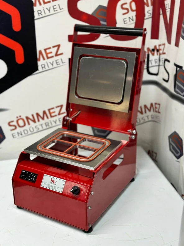 Sönmez Manuel Kase Kapatma 4 Gözlu Tabak Kapatma Makinesi Red ürün görseli 1