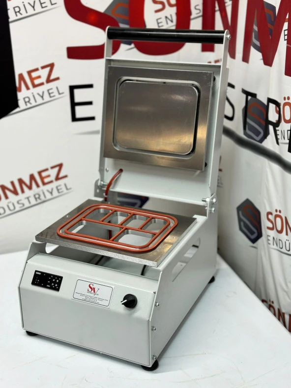 Sönmez Manuel 6 Bölmeli Kahvaltı Tabağı Kapatma Makinesi White ürün görseli 1